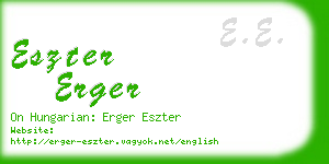 eszter erger business card